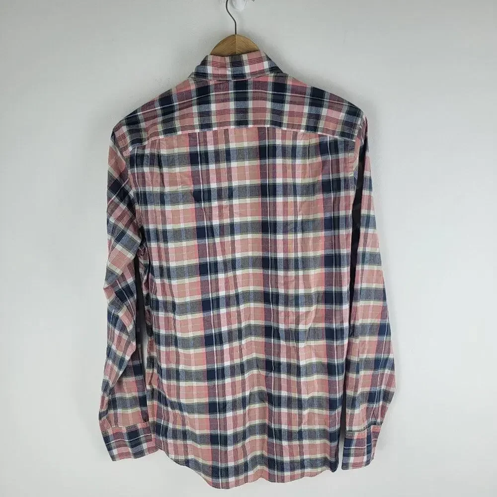 NEW J Crew Summer Plaid Long Sleeve Shirt Multi Color Size S